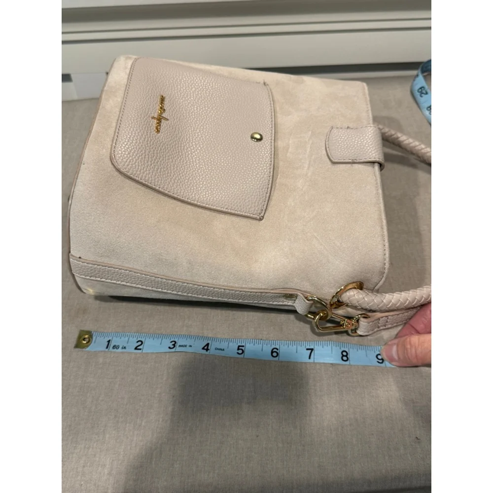Women's Nanette Lepore Crossbody Bag One Size Taupe Beige suede-like